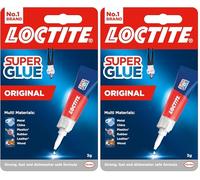 Loctite Universal, Strong All Purpose Super Glue for Repairs, Clear Glue Liquid for Various Materials, Easy to Use Instant Super Glue, 1 x 3g (Pack of 2)