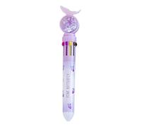locwanot 10-Color Retractable Ballpoint Pen, Cute Butterfly Glitter Cartoon Pen for Kids Students School Supplies Gift Purple