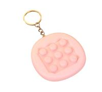 locwanot Bubble decompression and maze game Keychain Pendant, Vibrant Colour Two-in-One Decompression Toy, Maze Double Bubble Squeezing Gameplay, Stress Relief Keyring for Adults Kids Light Pink