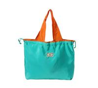 locwanot Large Reusable Grocery Bag with Drawstring, Reusable Drawstring Grocery Tote, Eco-Friendly Portable Washable Polyester Shoulder Bag for Vegetables Fruits Small Items Blue