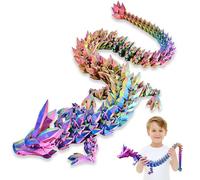 LOCYFENS 30 Inch Large 3D Printed Dragon 76cm Long Fidget Toy Gift Decor