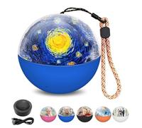 LOCZAR Memory Sphere Lamp, Crystal Ball Video Player 2.8" Memory Orbs Ornament 4GB Uploadable Videos & Photos, Personalized Unique Desk Night for Couples Friends Birthday Christmas (Blue Memory Orb)