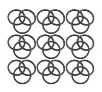 LOCZUK 150pcs Black Plastic Round Rings for Bag Making Accessories and Doll Cloak Outfit, Easy to Thread and Finely Polished Circular Craft Components for DIY Projects and Pretend Play