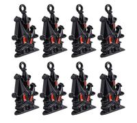 LOCZUK 20pcs Halloween Alloy Castle Charms for DIY Jewelry Making Haunted House Pendants Black Thick Textured Accessories for Earrings Necklaces Craft Projects