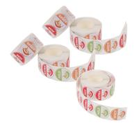 LOCZUK 5 Rolls Spicy Warning Label Stickers for Hot Sauce Bottles and Chips, Red Round Chili Party Stickers Made of Copperplate Paper Versatile Application and Resistant to Peeling