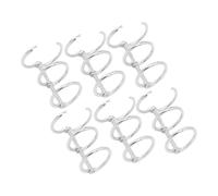 LOCZUK 6pcs Silver Metal Loose Leaf Binder Rings for Office and School Use, 3-Rings Iron Portable Binder Clips to Bind Loose Leaf Paper Efficiently