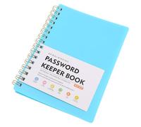 LOCZUK A6 Password Log Book with Alphabetical Tabs, Refillable Spiral Notebook for Website Login and Email Passwords, Small Light Blue Personal Organizer for Office and Home Use