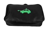 LOCZUK Ev Charger Cable Organizer with Rectangle Shape and Sturdy Oxford Cloth, Portable Waterproof Storage Bag for Electric Vehicle Charging and Camping Use Black