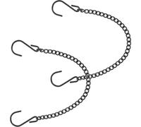 LOCZUK Hanging Chains for Securing Signage and Lanterns Iron Black 2pcs Heavy-Duty Chains with Hooks on Both Ends Heavy Weight Bearing in Venues and Supermarkets