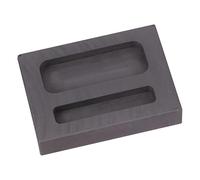LOCZUK Melting Casting Mould Graphite 2-Slot 57X42X11Mm Acid Alkali Resistant Ingot Mold for Gold Silver Copper Metalwork and Lab Use