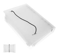 LOCZUK Pill Organiser Binder A6: Travel Medication Storage with White EVA Folder and Multiple Frosted Frosted Loose Leaf Pouches for Daily Supplements