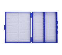 LOCZUK Plastic Microscope Slide Holder with 100-Place Capacity and Locking Lid, Suitable for Laboratory Slide Organizing and Scientific Research