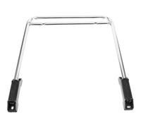 LOCZUK Stainless Steel Chair Foot Rest Frame with One-piece Design and Easy to Push and Pull Feature, Practical Under Desk Footrest Rack for Office and Gaming Chairs, Silver Finish