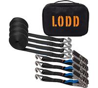 LODD 4 Stainless Steel Ratchet Lashing Straps 6m Double J Hooks Stainless Steel with Carry Case - Ideal for Pool Covers