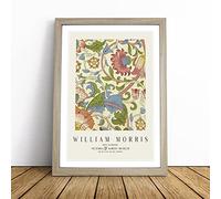 Lodden by William Morris Framed Wall Art Picture Print - Canvas Painting - Modern Home Décor Poster - Ready to Hang for Living Room Bedroom Kitchen - Oak A2 (48 x 66 cm)