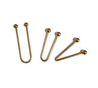 LODDEYEE 3 Pcs Metal Swimsuit Collar Fasteners U Shaped V Shaped Bikini Pins Clips for Women Girls Costume Accessory, Gold