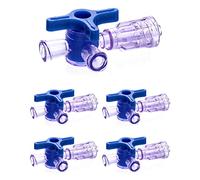 LODDEYEE 3-Way Stopcocks with Luer Connection, Medical Injection Stopcock, Sterile, 10 Pack(5 Pcs)