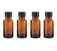 LODDEYEE 6 Pcs 10ml Empty Refillable Nail Polish Bottles Glass Nail Varnish Bottles Containers with Brush Cap for Nail Art (Color : Brown, Size : 20 ml)
