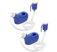 LODDEYEE Urinal Bottles for Men, Male 2 Sets Portable Urine Bottles, with 1.6M Tube, 2000Ml Urinal Collector with Lid for Car Travel Hospital