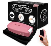 Loddie Doddie 2-in-1 Magnetic Pink Dry Erase Eraser - Whiteboard & Chalkboard Spray Cleaner - Ergonomic Surface Cleaner - Blush Chalk Marker Eraser - Classroom Must Haves