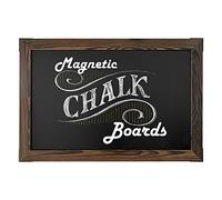 Loddie Doddie Magnetic Chalkboard - Easy-to-Erase Large Chalkboard for Wall Decor and Kitchen - Hanging Black Chalkboards (20x30, Rustic Frame)