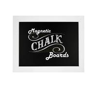 Loddie Doddie Magnetic Chalkboard - 11 x 14 with White Frame for Kitchen Wall Decor - Easy-to-Erase Blackboard, Hanging Magnet Board