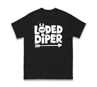 LODED DIPER Kids Unisex T-Shirt - World Book Day Funny Movie Diary Themed Wimpy Kid Gift for Boys Girls School Unisex Kids Adults Tee Top (Black, 9 Years)