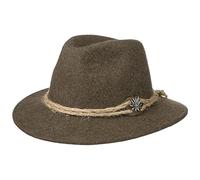 LODENHUT Edelweiss Tyrolean Hat Wool Felt Rustic Cord Applique Men Autumn Winter