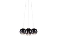 Lodes Random Cloud 7 Chandelier Ø23 2700K Glossy Smoke/Glass