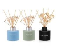 L'odeur Vill Reed Diffuser, Lavender/Vanilla/Moroccan Amber, 4.06 oz x 3 Packs Scented Diffuser with 18 Oil Diffuser Sticks, Home Fragrance Essential Oil for Home Bathroom Shelf Decor