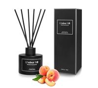 L'odeur Vill Reed Diffuser Set, 100ml Honey Peach Scented Diffuser with Sticks Home Fragrance for Bedroom Bathroom Living Room, Home & Office Decor.