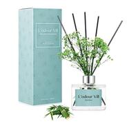 L'odeur Vill Reed Diffuser Set, 200ml Luxury Home Fragrance Diffuser with 6 Fiber Sticks, Long Lasting Scented Aromatherapy for Bedroom Bathroom Living Room Office, (Bamboo)