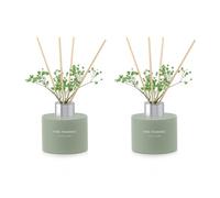 L'odeur Vill Reed Diffuser,Vanilla, 4.06 oz(120ml) x 2 Packs Scented Diffuser with 12 Oil Diffuser Sticks, Home Fragrance Essential Oil for Home Bathroom Shelf Decor