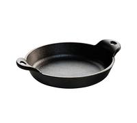 Lodge 0.41 Liter / 14 Ounce Pre-Seasoned Cast Iron Round Mini Server, Inoxidable, Black