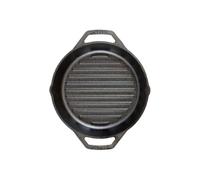 Lodge 12" Cast Iron Dual Handle Grill Pan, Black