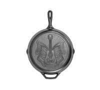 Lodge 12 Inch Dolly Parton Pre-Seasoned Cast Iron Stamped Skillet - Signature Teardrop Handle - Use in the Oven on the Stove on the Grill or O