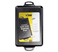 Lodge 15.5"x10.5" Cast Iron Baking Pan, Black
