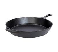 Lodge 15 Inch Cast Iron Pre-Seasoned Skillet - Signature Teardrop Handle - Use in the Oven on the Stove on the Grill or Over a Campfire Black