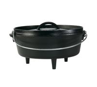 Lodge 25.4 cm / 3.79 litre / 4 quart Pre-Seasoned Cast Iron Outdoor / Camp Dutch Oven, black