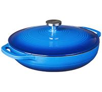 Lodge Porcelain Enamel Casserole Dish, Blue-3.41 Litre / 3.6 Quart