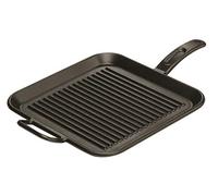 Lodge 30.48 cm / 12 inch Pre-Seasoned Cast Iron Square Grill Pan | Design-Forward BOLD Seasoned Cast Iron Cookware for Flat Top Cooking, Searing, Grilling Indoors & Stovetop Cooking