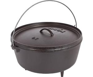 Lodge 35.65 cm / 9.46 litre / 10 quart Pre-Seasoned Cast Iron Outdoor/Camp Deep Dutch Oven
