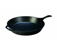 Lodge 38.1 cm / 15 inch Pre-Seasoned Cast Iron Round Skillet / Frying Pan