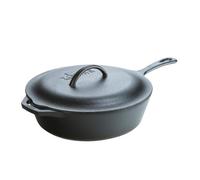 Lodge 4.73 litre / 5 quart Pre-Seasoned Cast Iron Deep Round Skillet/Frying Pan with Lid