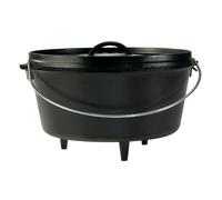Lodge 8 Quart Pre-Seasoned Cast Iron Camp Dutch Oven with Lid - Dual Handles - Use in the Oven on the Stove on the Grill or over the Campfire -