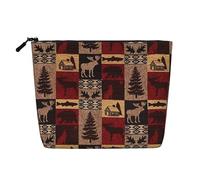 Lodge Bear Deer Fish A Versatile Travel Makeup Bag, Ideal for Daily Routines and Business Journeys