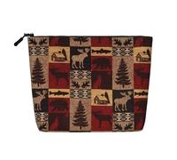 Lodge Bear Deer Fish A Versatile Travel Makeup Bag, Ideal for Daily Routines and Business Journeys