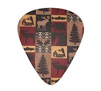 Lodge Bear Deer Fish Guitar Plectrums Classical Triangle Bass Acoustic And Electric Guitar Plectrums For Guitarists 12 Pieces