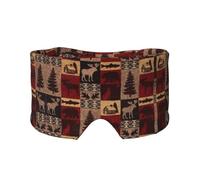 Lodge Bear Deer Fish Printed Slumber Eye Shield, Reversible Sleep Gear, Light Blocking Headwrap, for Travel Comfort