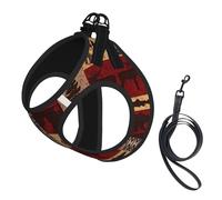 Lodge Bear Deer Fish Printing Dog Summer Harness,Soft Light Puppy Vest,Breathable Pet Harness Reflective For Easy Walking